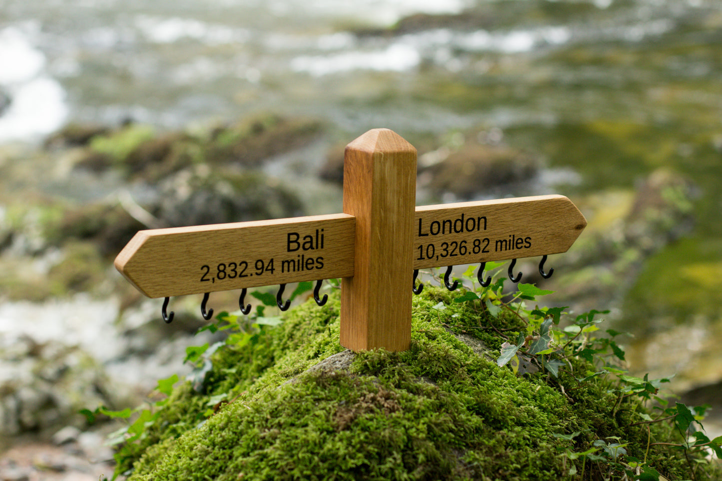 Personalised Rustic Style Wooden Key Hanger/Organiser