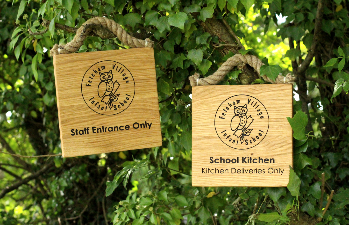 Engraved Commercial Shop Hanging Sign