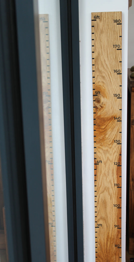 Personalised Oak Wall Mounted Growth Tracker