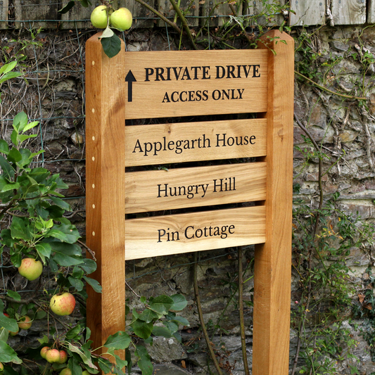 Premium Entrance Ladder Signage with a Mortised Joint