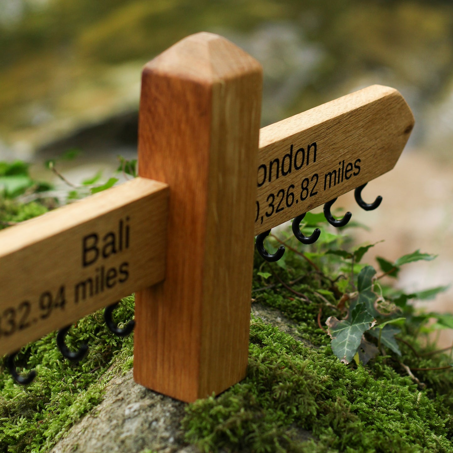Personalised Rustic Style Wooden Key Hanger/Organiser