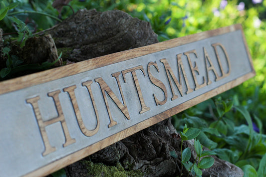 Reflective Wooden Personalised House Plaques