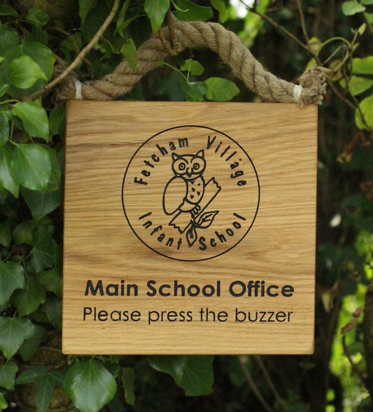 Engraved Commercial Shop Hanging Sign