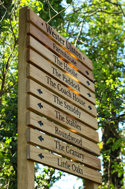 Extra Tall Personalised Wooden Ladder Sign – 9 or 10 Tier