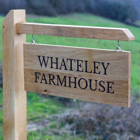 Engraved Outdoor Traditional Hanging Sign