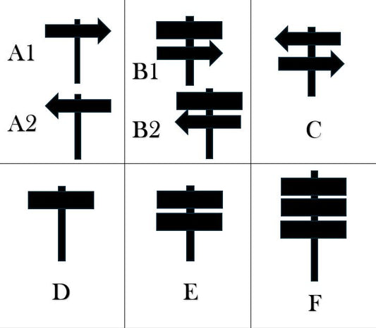 Set of black arrow symbols on a white background