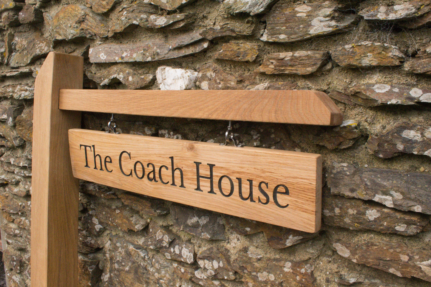 Engraved Outdoor Traditional Hanging Sign