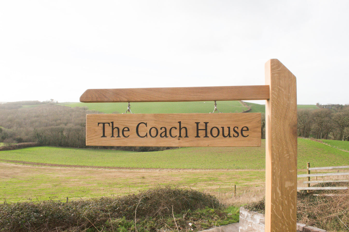 Engraved Outdoor Traditional Hanging Sign