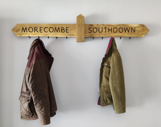 Double Directional Footpath Coat Rack