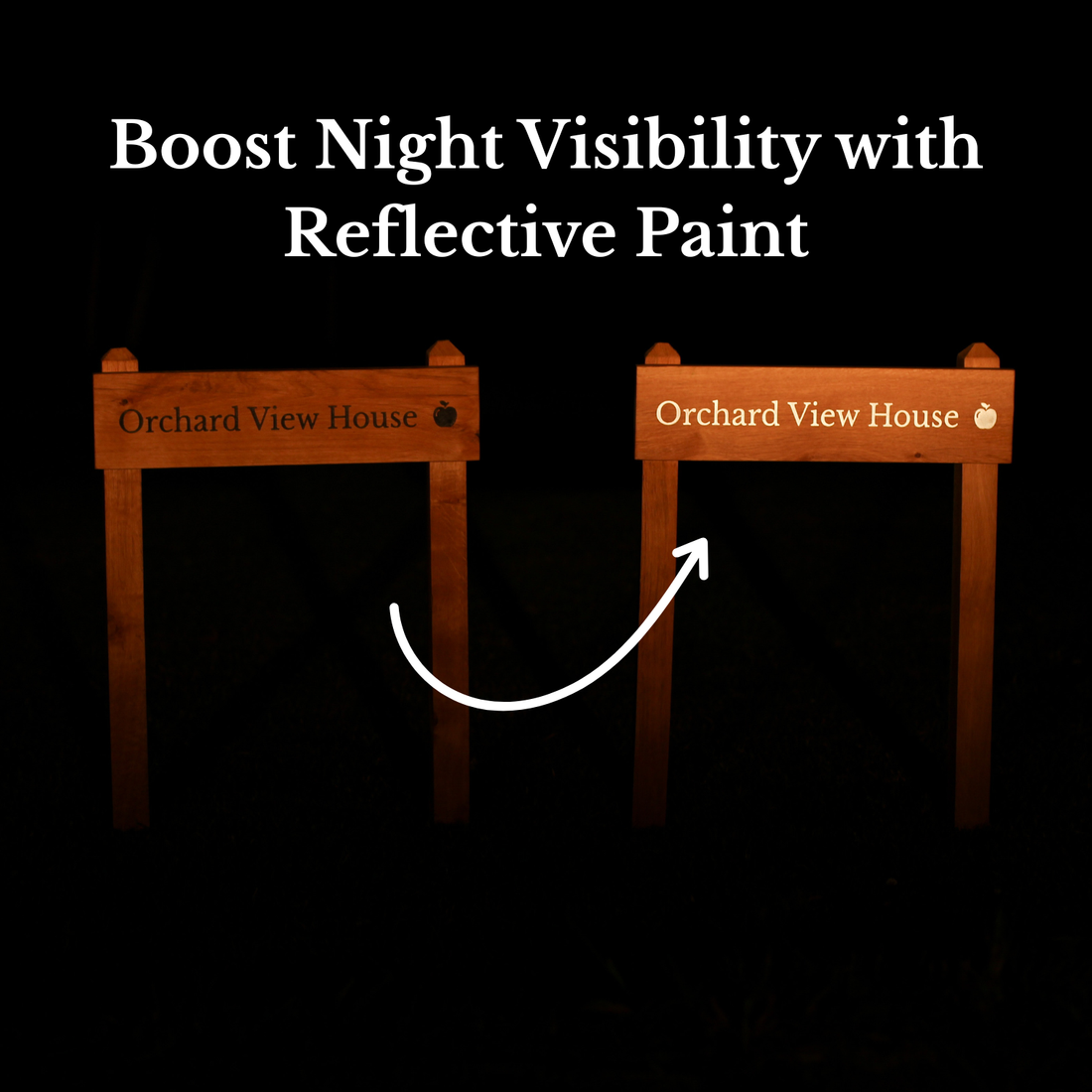 How to Make Your Wooden Sign Shine at Night: Reflective Paint Without Compromise