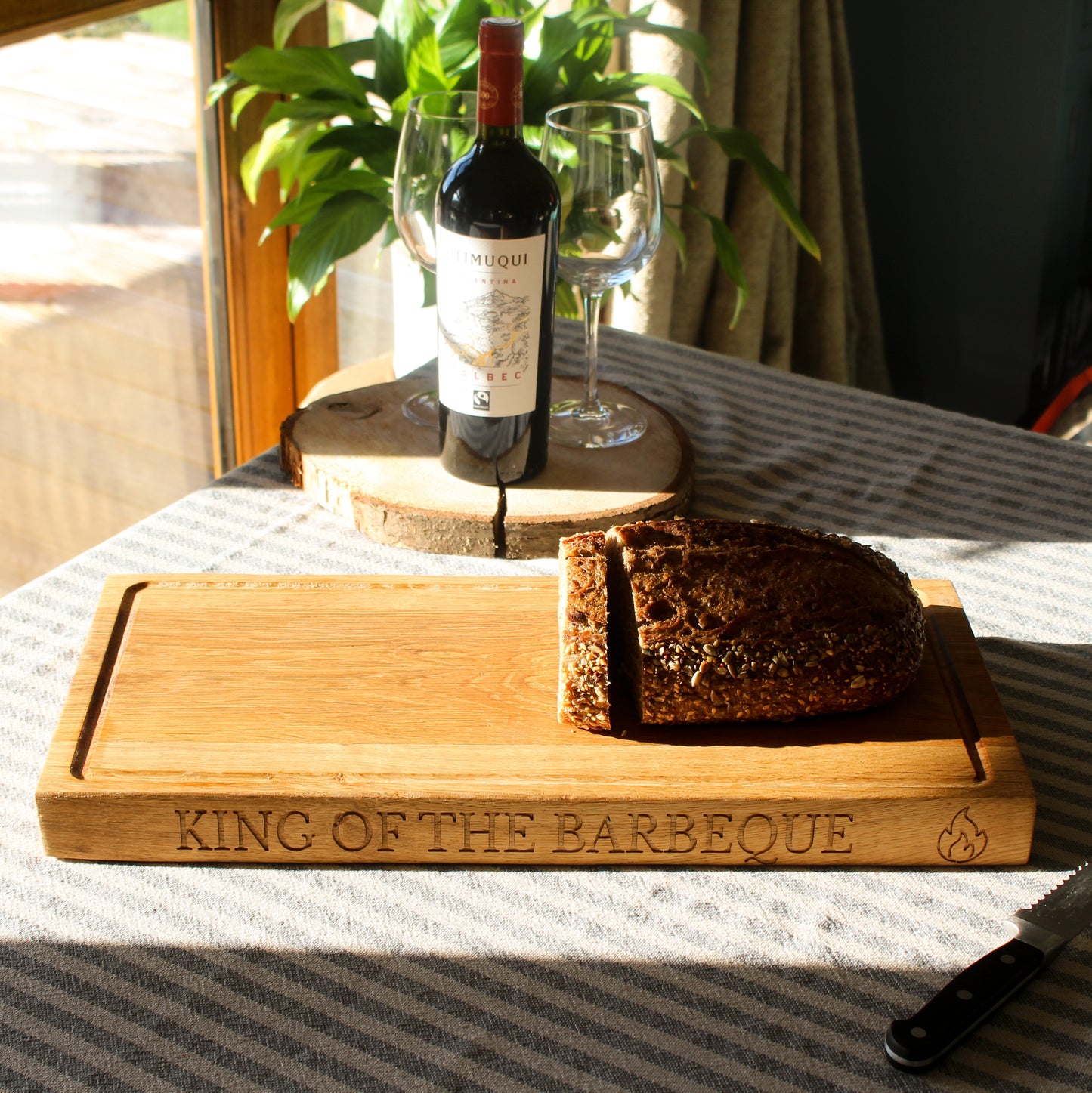 Handmade Engraved Oak Chopping Board