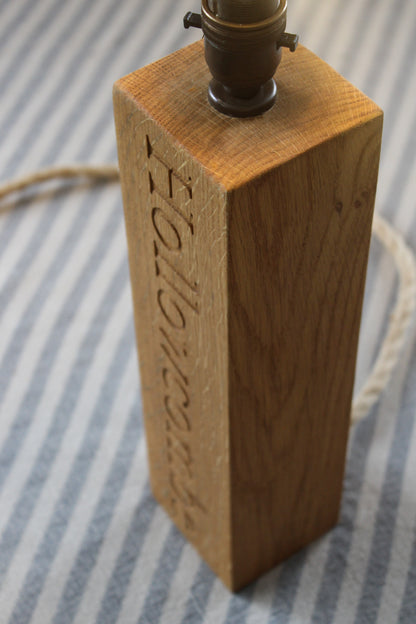 Personalised Wooden Engraved Lamp Base| with Lead and Bulb Holder