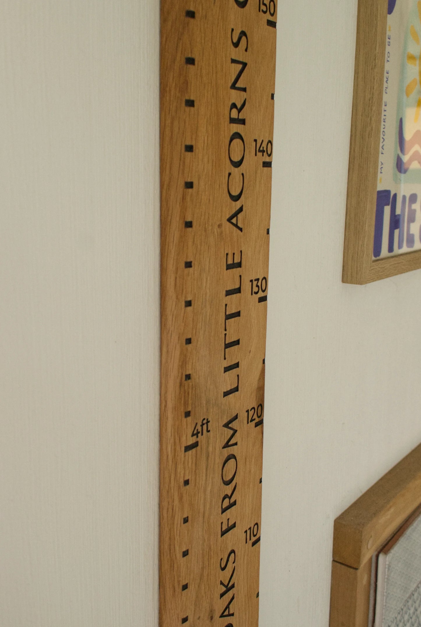 Personalised Oak Wall Mounted Growth Tracker