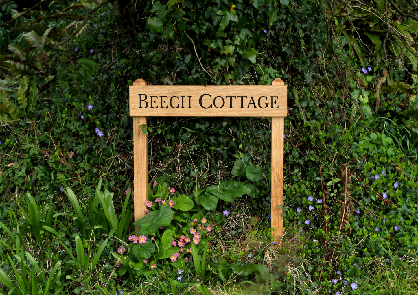 Customisable Oak Free-Standing House Signs