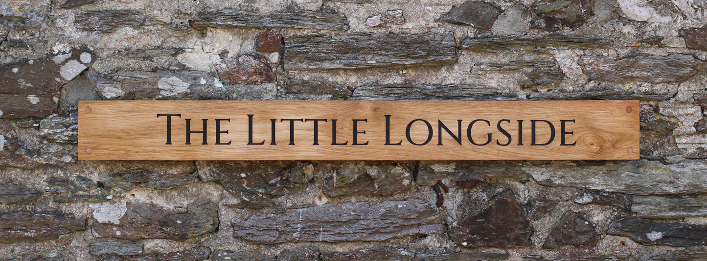 Customisable Engraved Wooden House Plaque