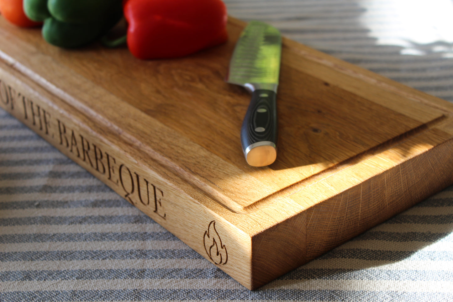 Handmade Engraved Oak Chopping Board