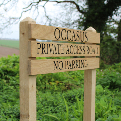 Ladder Tiered Thin Slatted Wooden Sign