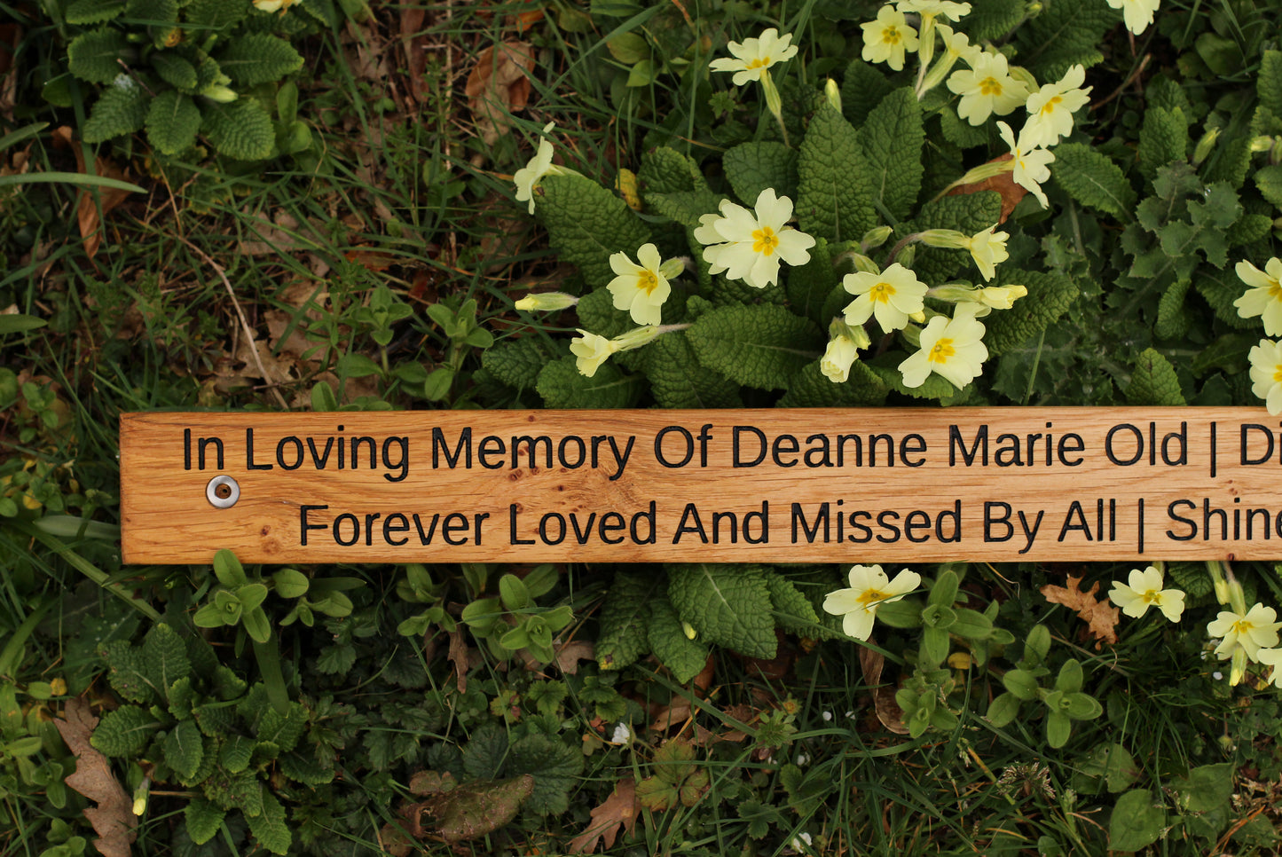 Wooden Engraved Memorial Bench Plaque