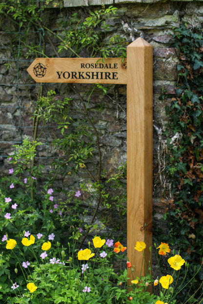 Personalised Wooden Directional Signpost