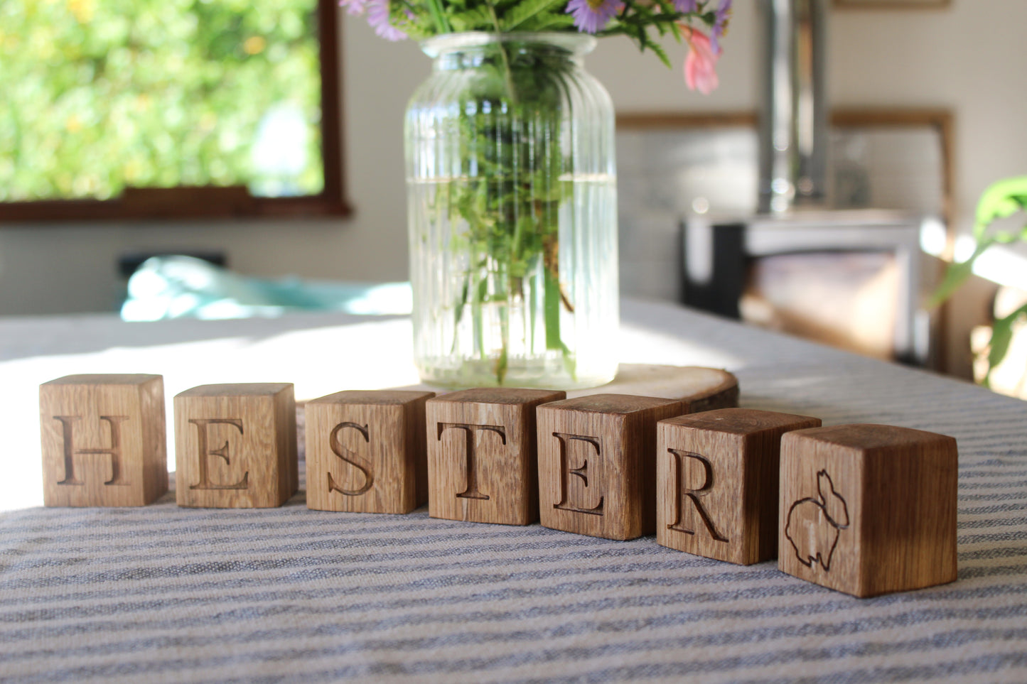Personalised Wooden Baby Name Blocks