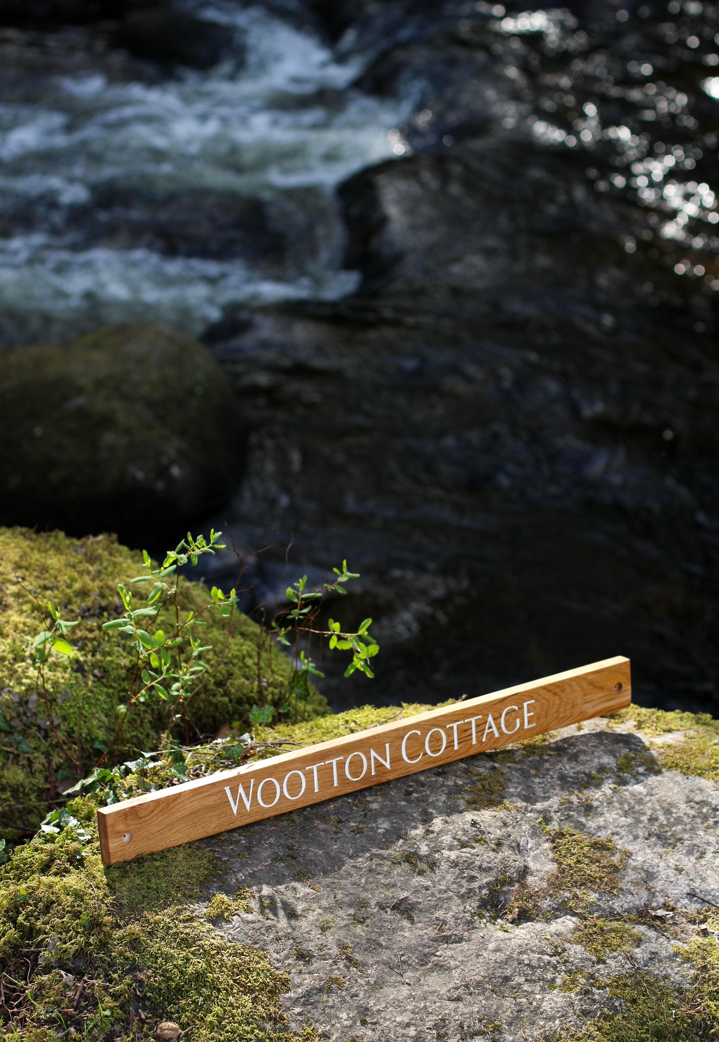 Classic Engraved Wooden Gate Sign