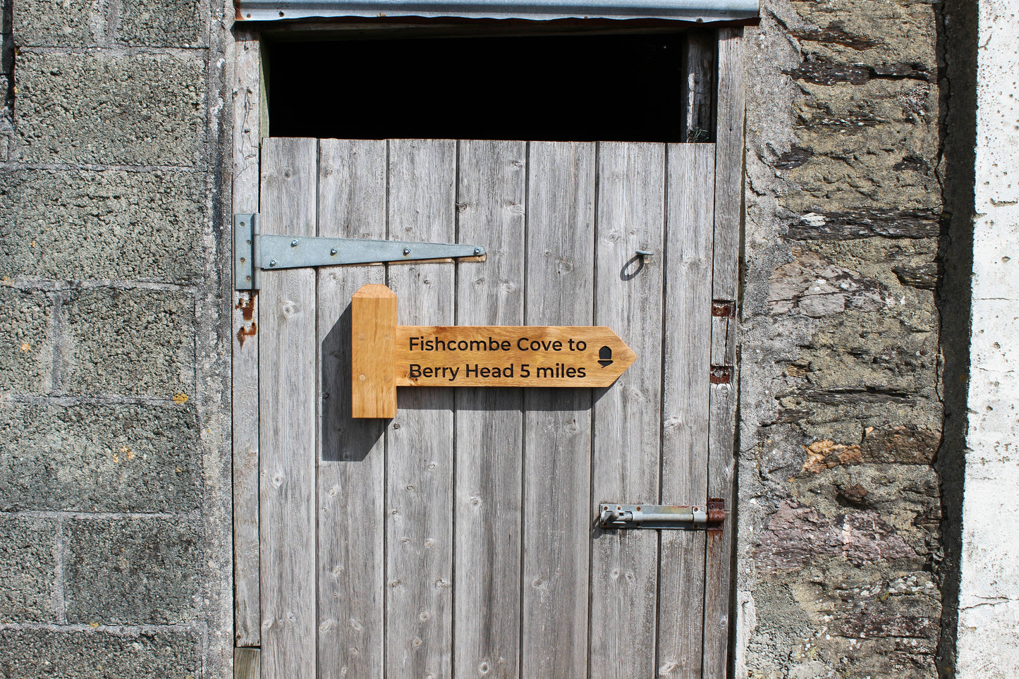 Personalised Directional Oak House Sign