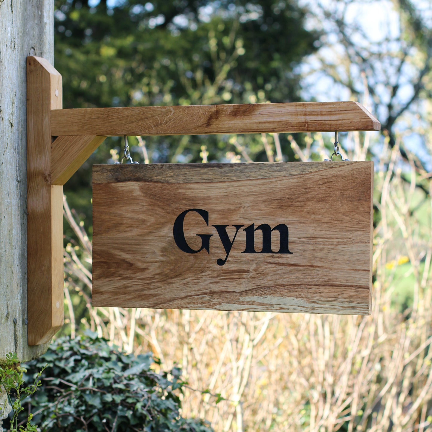 Wall Mounted  Engraved Double Sided Swinging Sign