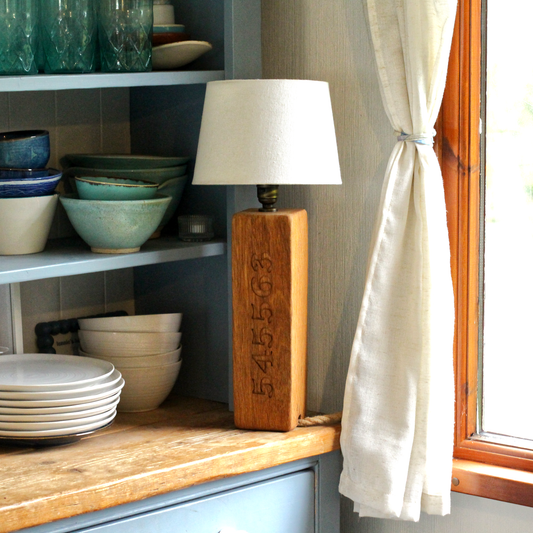 Personalised Wooden Engraved Lamp Base| with Lead and Bulb Holder