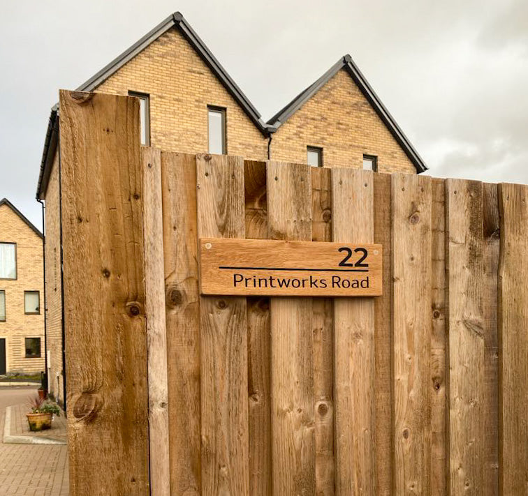 Smart Oak Engraved House Sign