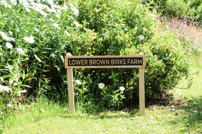 Bold Contrast Personalised Wooden House Sign