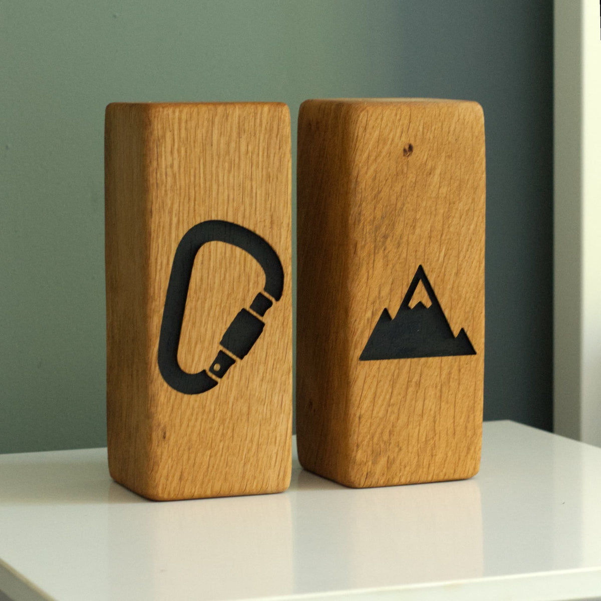 Personalised Oak Book Ends