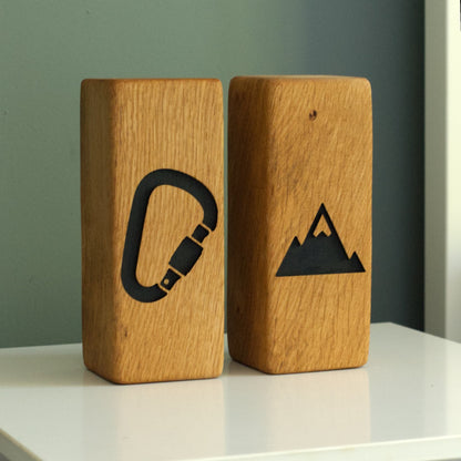 Personalised Oak Book Ends