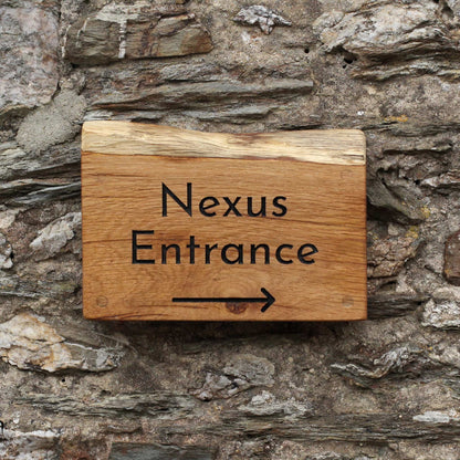 Engraved Live Edge Oak Plaque