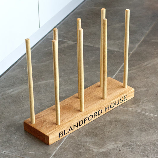 Wooden Engraved Boot and Welly Floor Rack | Family Shoe Holder
