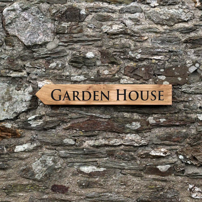 Customisable Engraved Wooden House Plaque