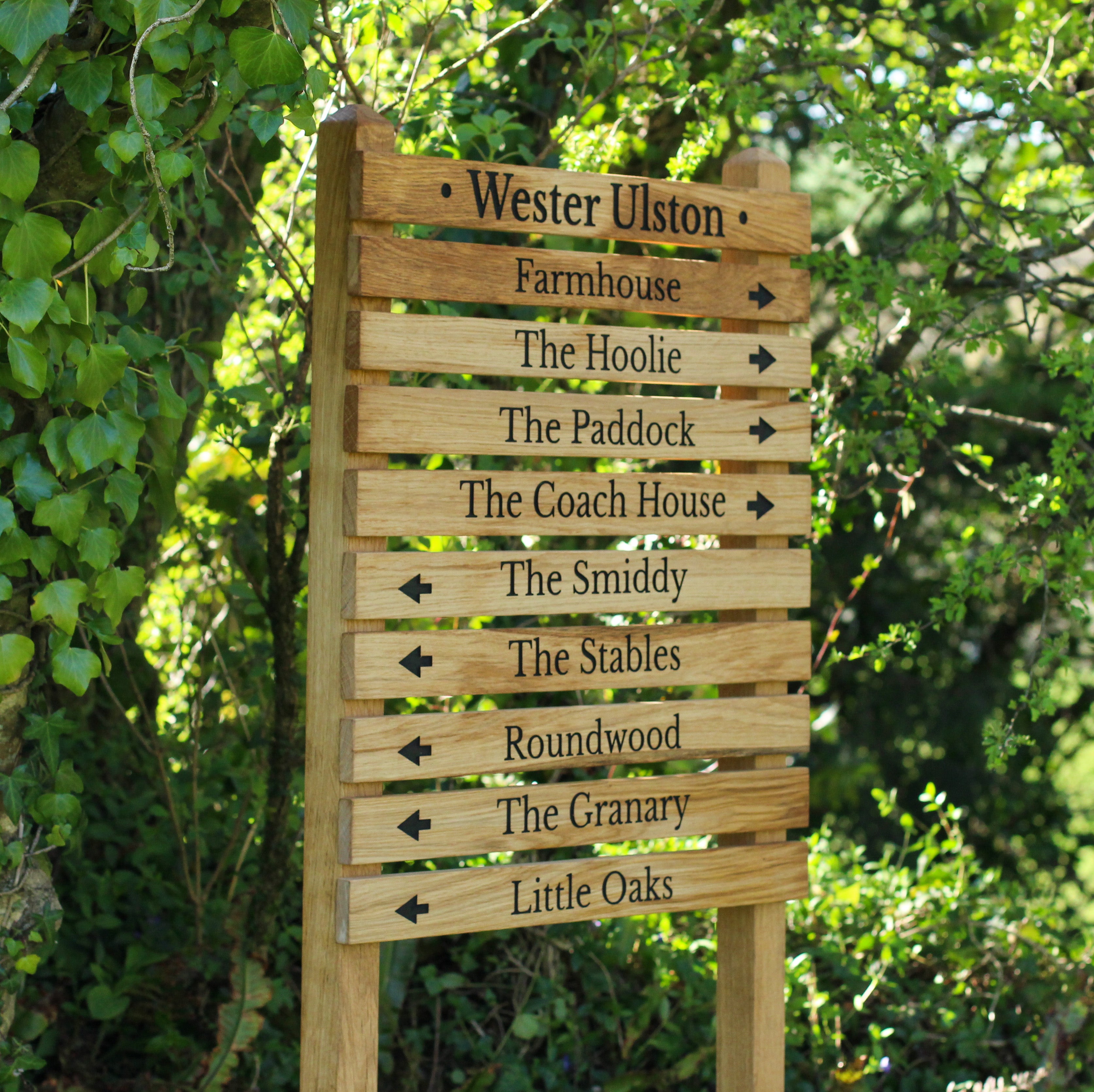 Extra Tall Personalised Wooden Ladder Sign | Grain Designs