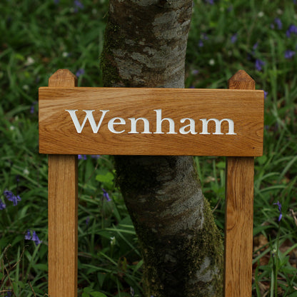 Customisable Oak Free-Standing House Signs