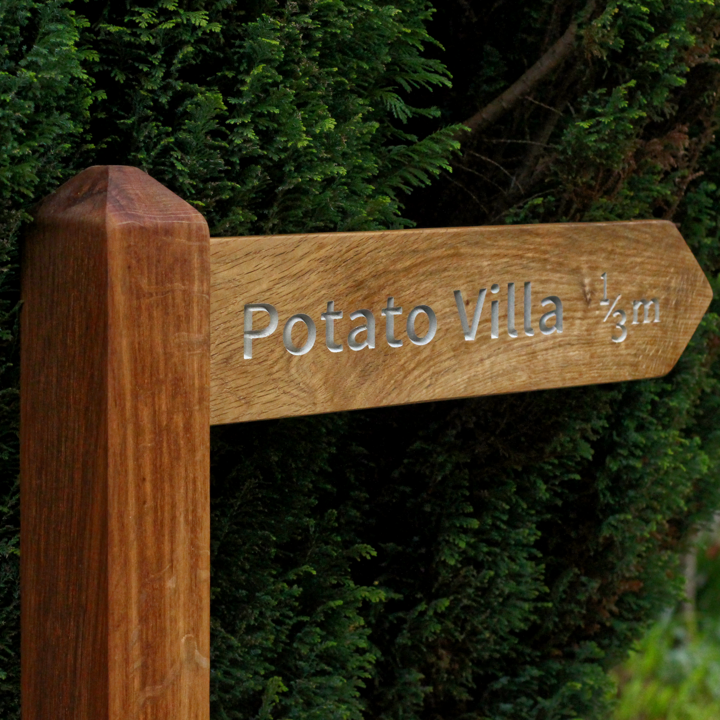 Personalised Wooden Directional Signpost