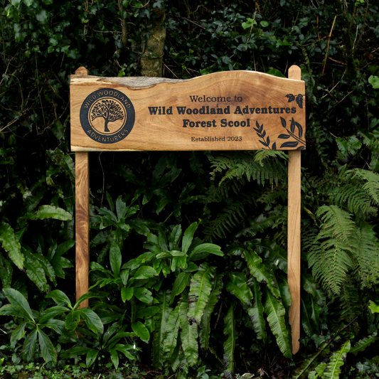 Personalised Small Live Edge Oak Sign