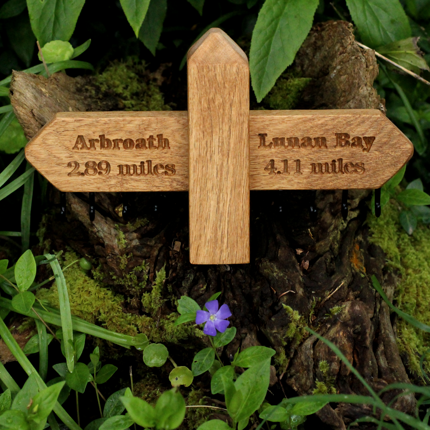 Personalised Rustic Style Wooden Key Hanger/Organiser