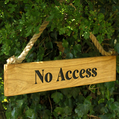 Rustic Bespoke Wooden Hanging Sign with Hessian Rope