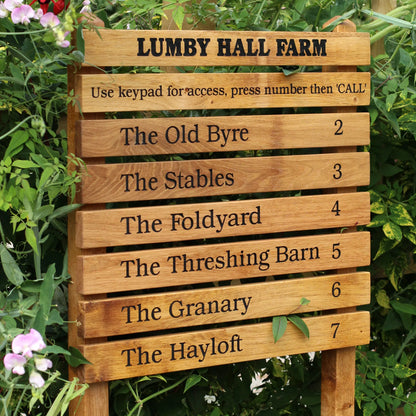 Ladder Tiered Thin Slatted Wooden Sign