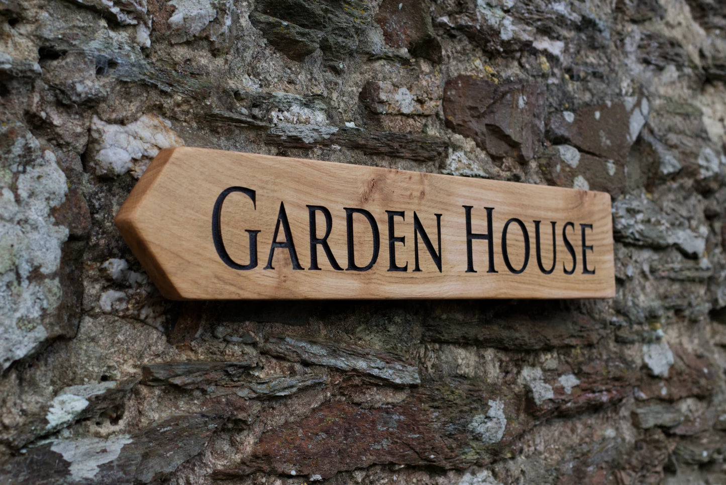 Customisable Engraved Wooden House Plaque