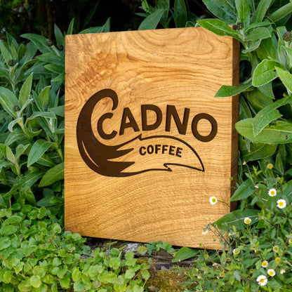 Rope Hanging Solid Oak Business and Shop Sign