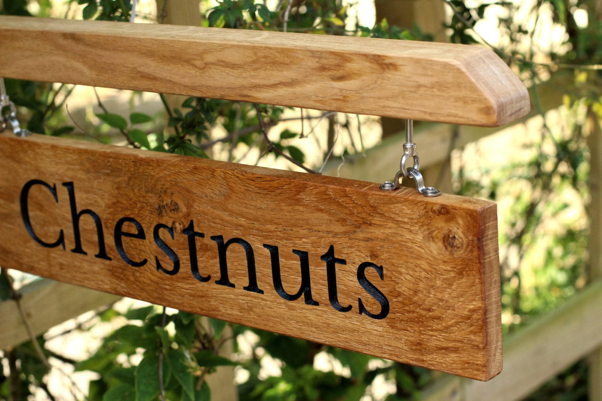 Wall Mounted  Engraved Double Sided Swinging Sign