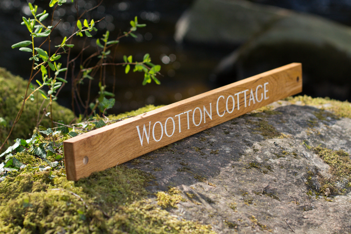 Classic Engraved Wooden Gate Sign
