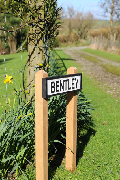 Bold Contrast Personalised Wooden House Sign