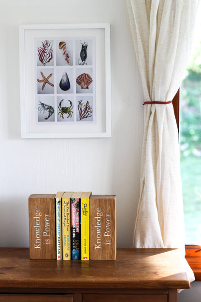 Personalised Oak Book Ends