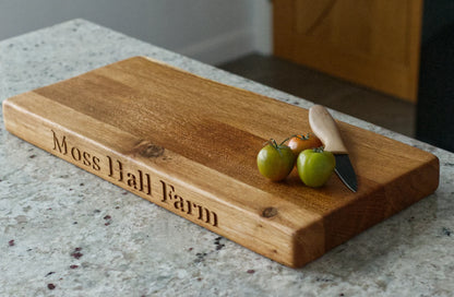 Handmade Engraved Oak Chopping Board