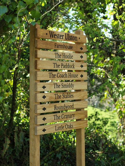 Extra Tall Personalised Wooden Ladder Sign – 9 or 10 Tier
